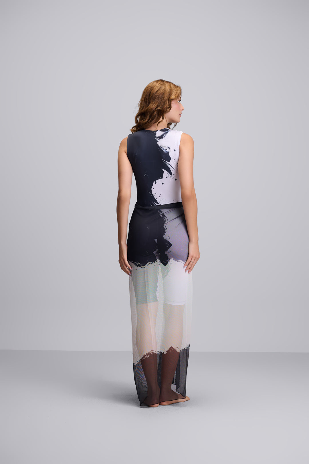 Moon Sleeveless tankini