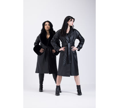 Diva Furry Leather Coat