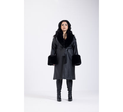 Diva Furry Leather Coat