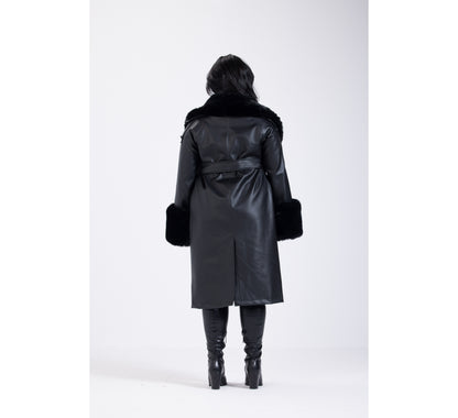 Diva Furry Leather Coat