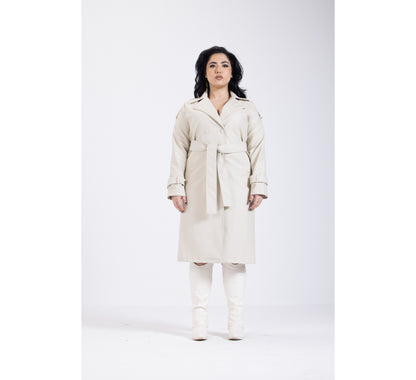Champagne Leather Coat
