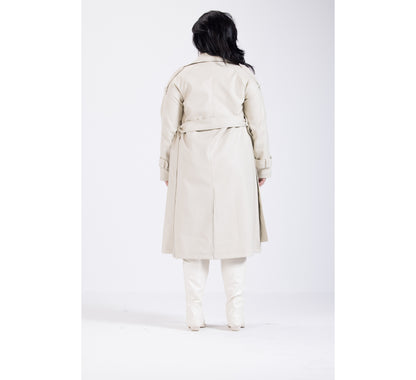 Champagne Leather Coat