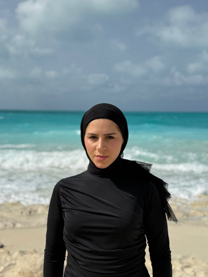 Black Instant hijab