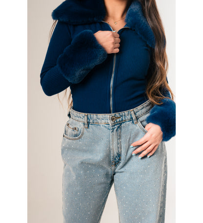 Furry Cropped Jacket