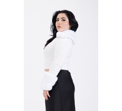 Furry Cropped Jacket
