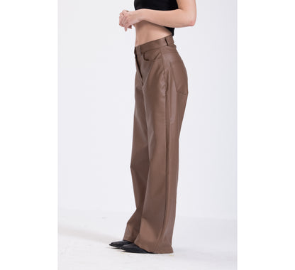Mocha Leather Pants