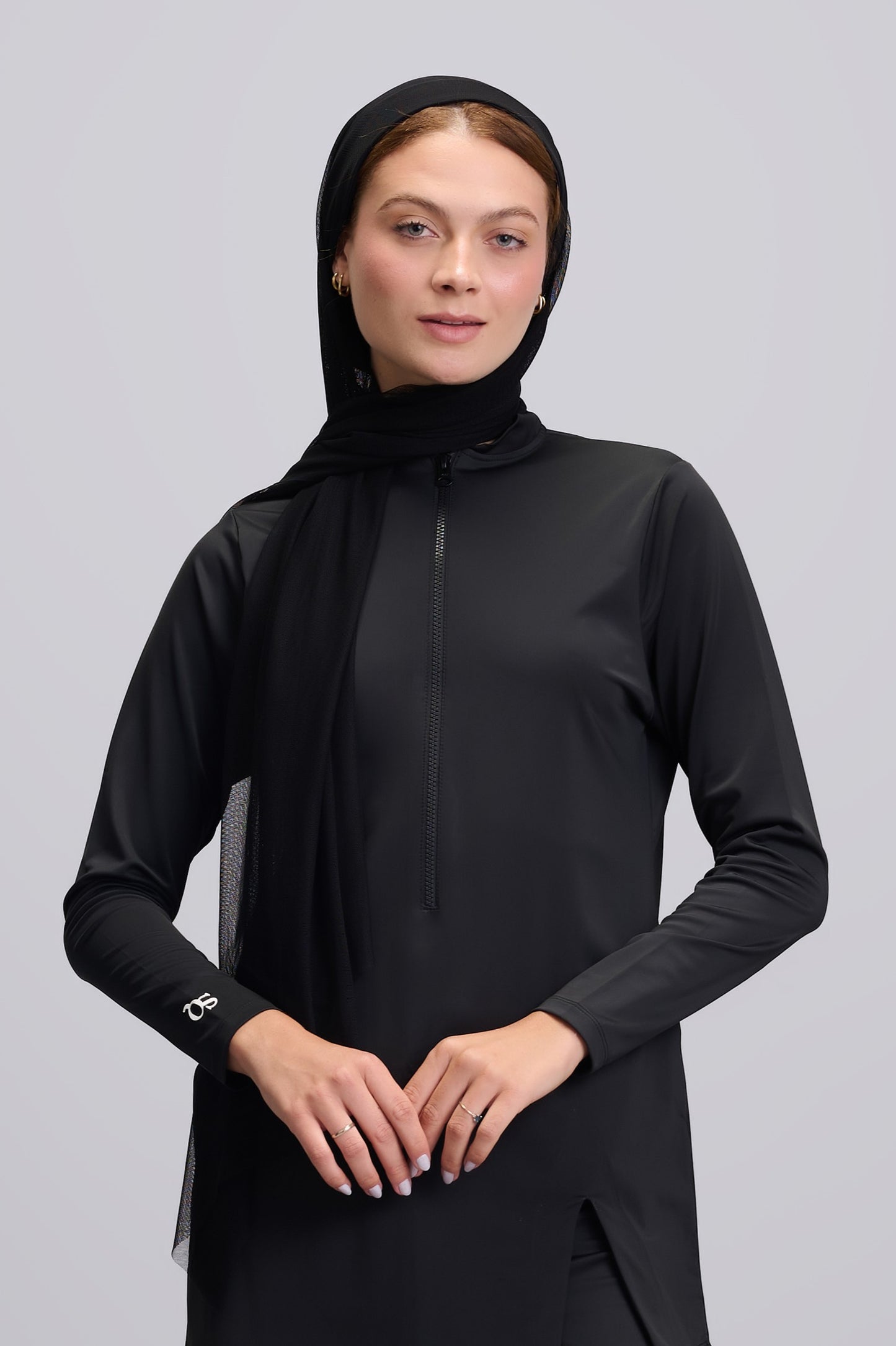 Black Instant hijab