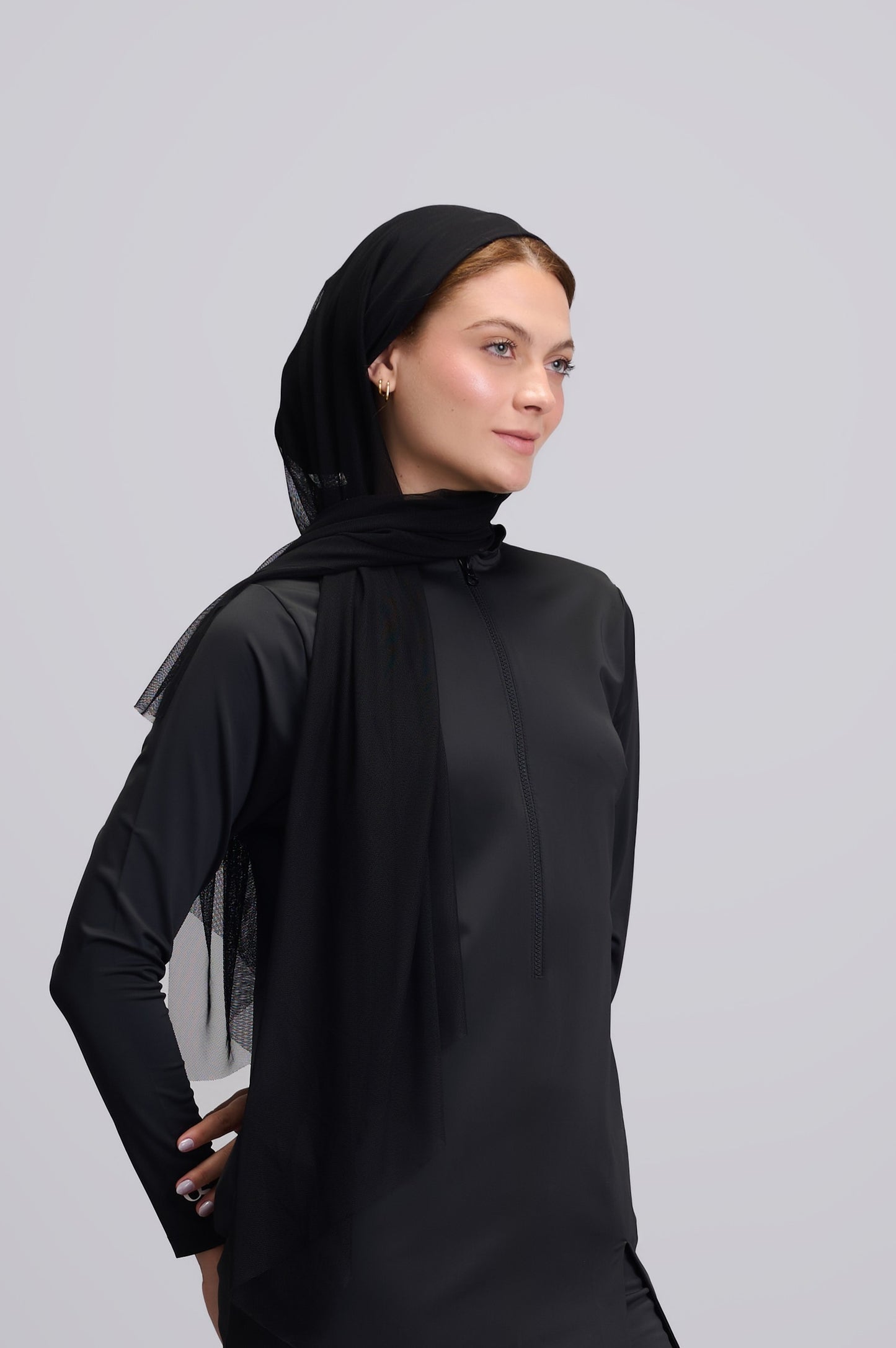 Black Instant hijab
