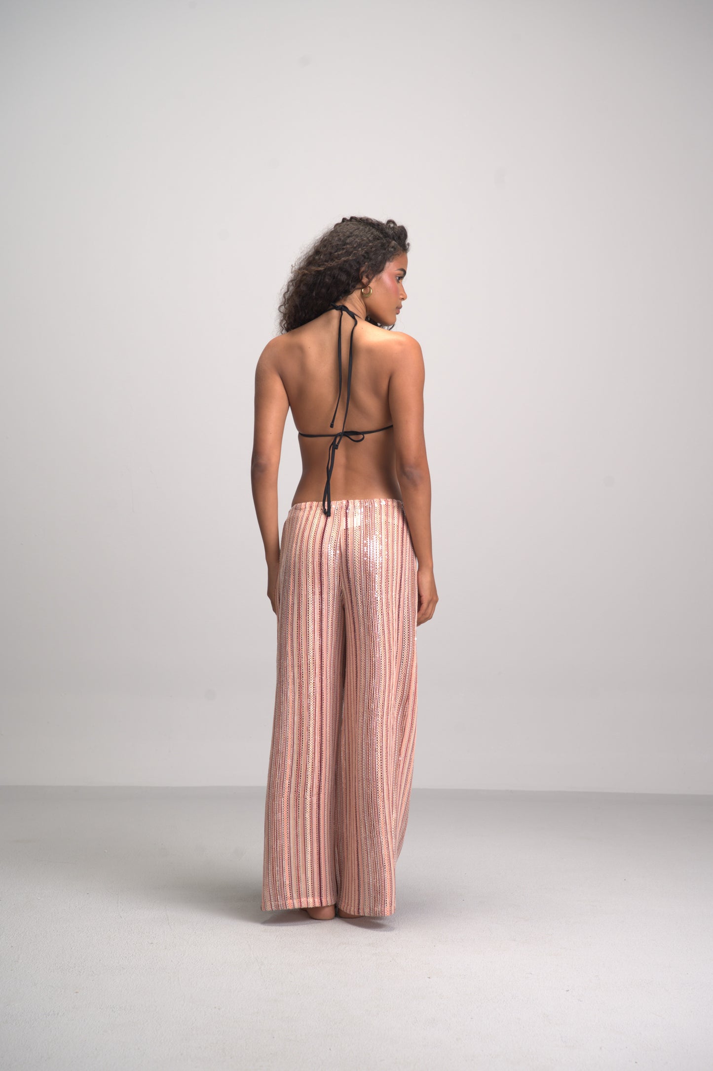 Coral bling pants