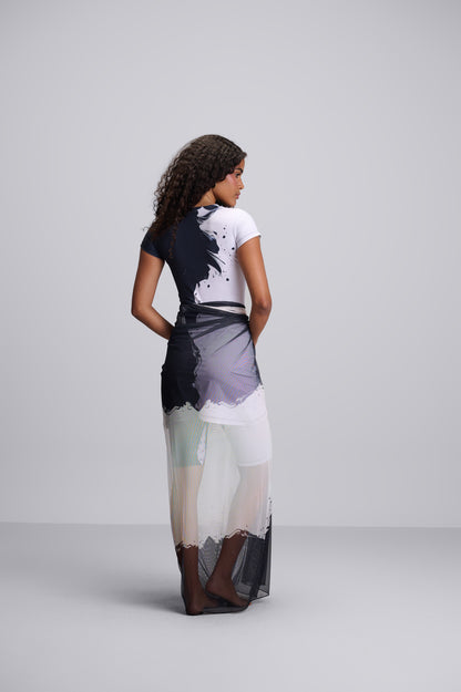 Moon Short sleeve tankini