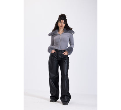 Furry Cropped Jacket